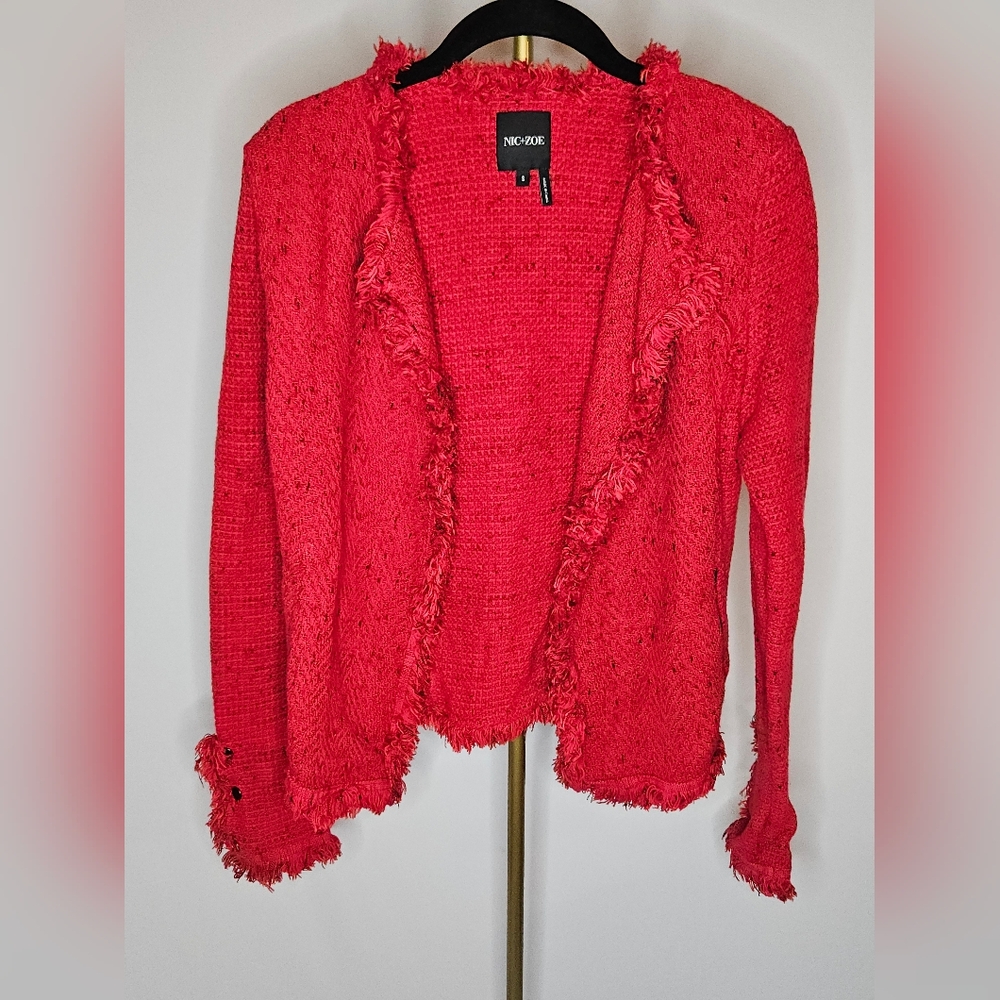 NIC+ZOE Vibrant Red Cardigan Sweater